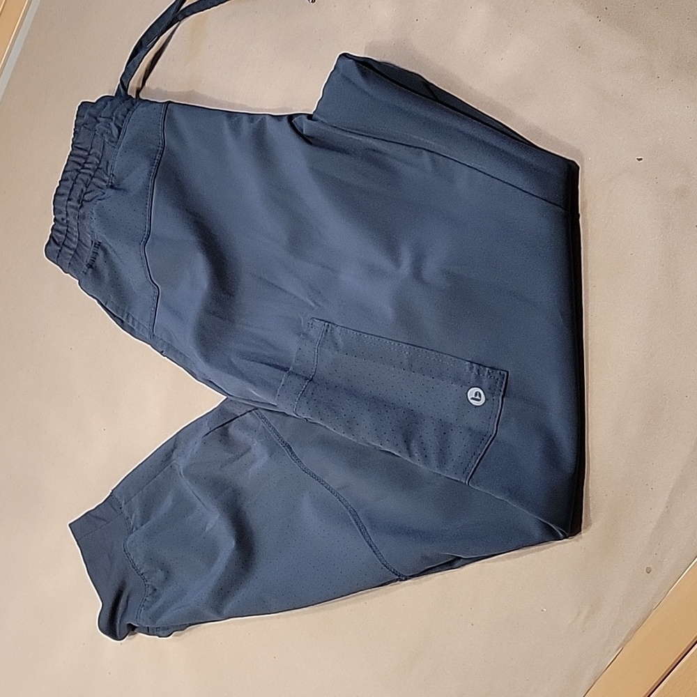 Barco One Size XS Boost 4-Pocket Mid-Rise Jogger Scrub Pant Navy Blue-Gray, EUC